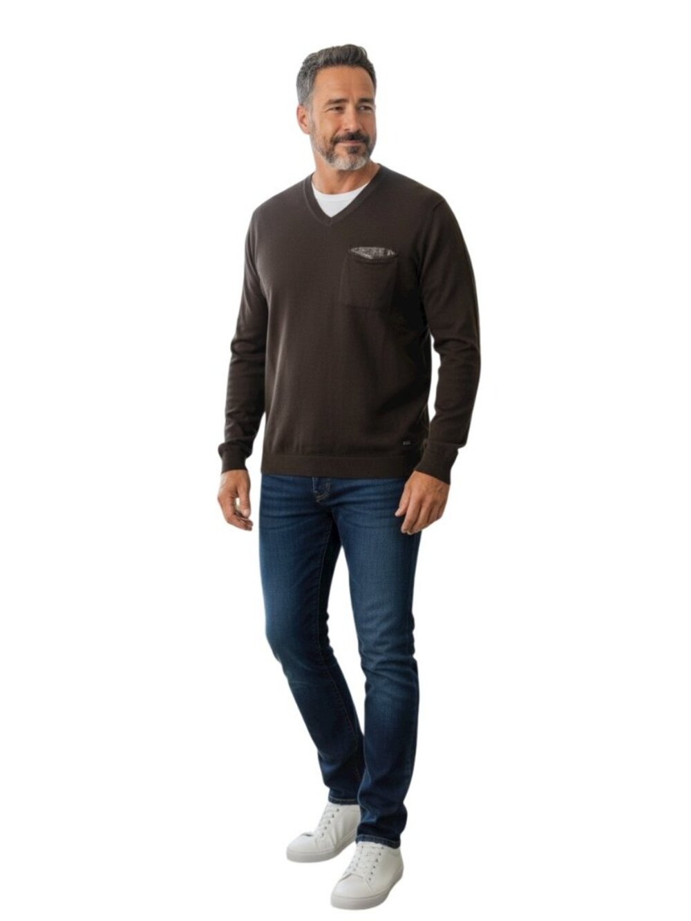 Boss Hugo Boss Mens Sweater Brown Size XL Cashmere Blend Preppy Neutral Classic